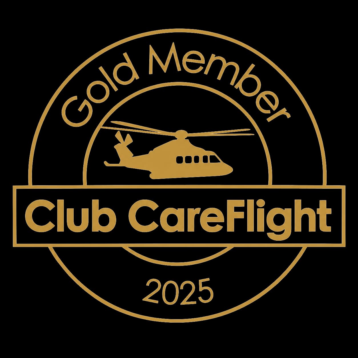 Club CareFlight 2025 Gold Member badge